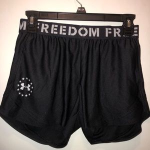 Worn once under armor loose fit shorts. Size S. Smoke free home